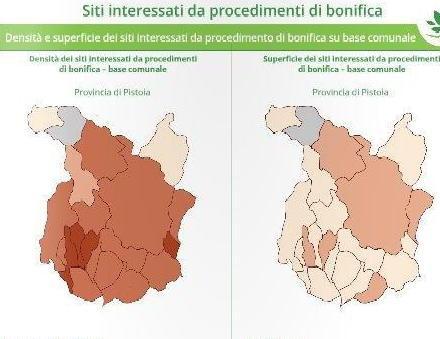 La ripartizione territoriale dei siti da bonificare in provincia (dal rapporto Legambiente)