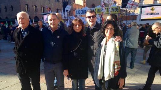 La delegazione di Forza Italia Prato alla manifestazione della Lega Nord a Bologna