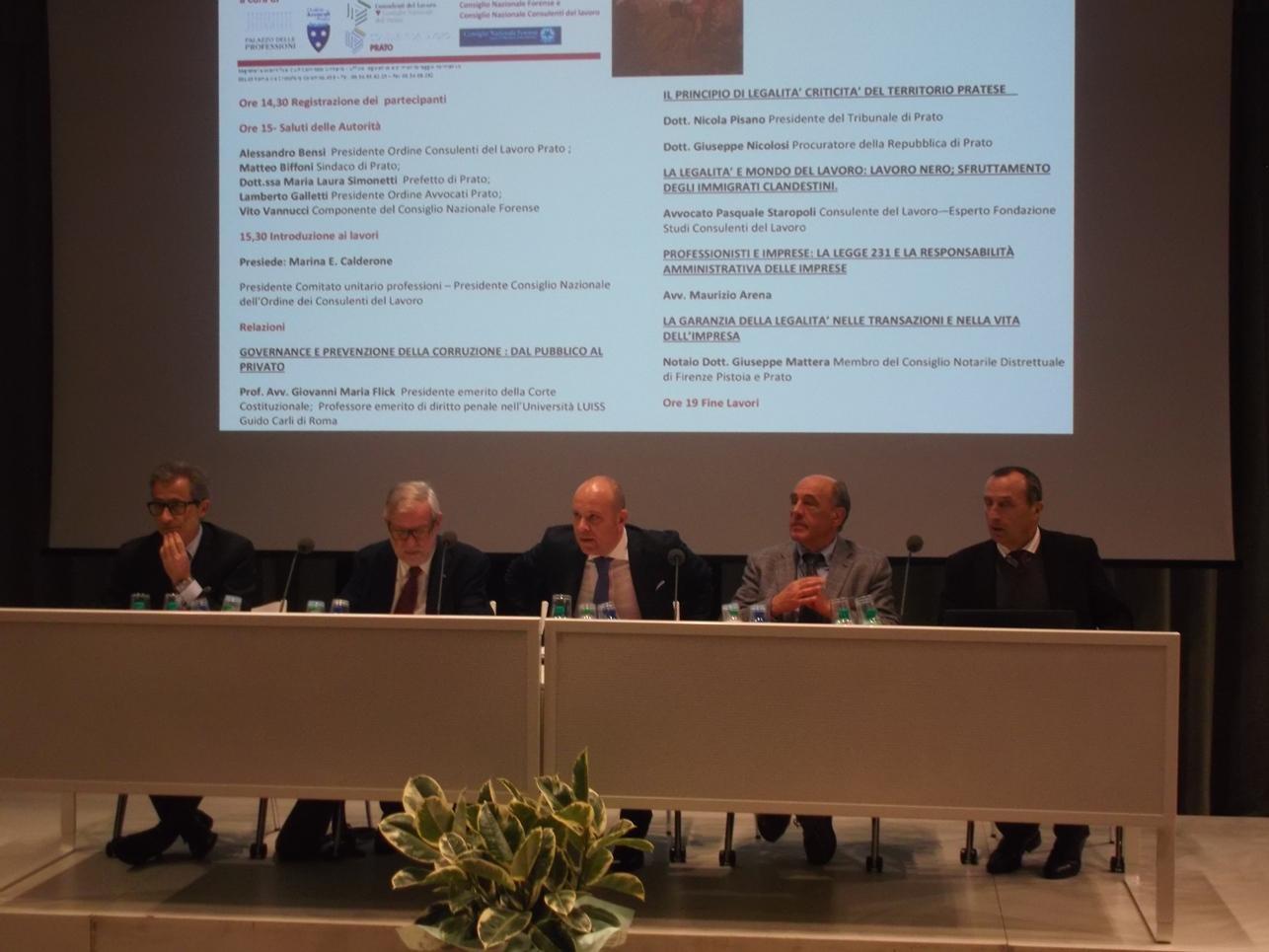 Il convegno Legalità e Corruzione