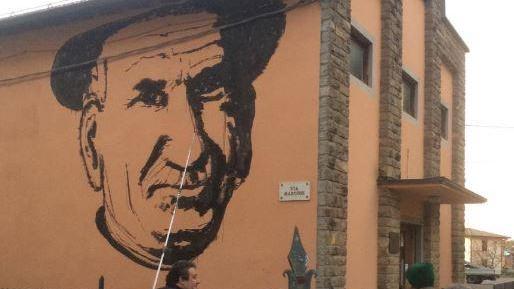 Il murales realizzato a Palagano in ricordo di Oreste Gianaroli