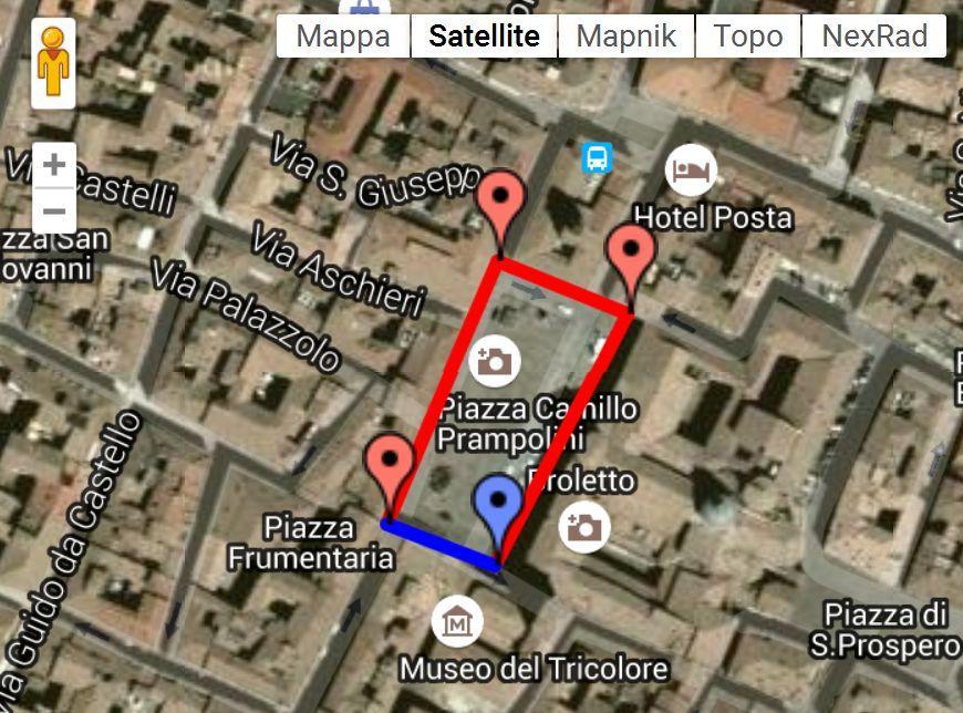 La capienza massima di piazza Prampolini è di 13 mila persone