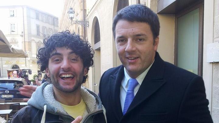 Francesco Conte insieme al premier Matteo Renzi
