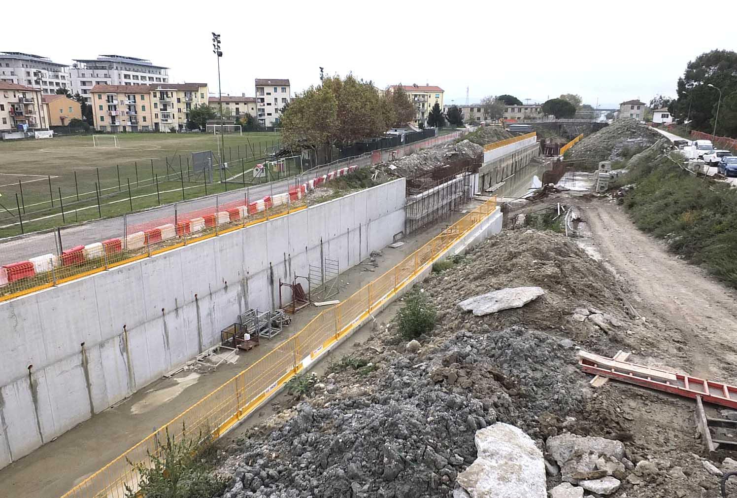 Una parte del cantiere a Porta a Mare