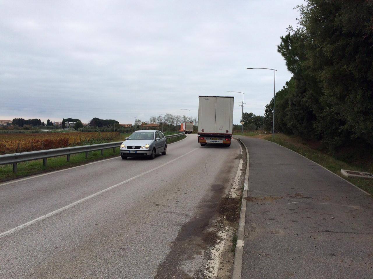 Uno scorcio di via Po a Collemezzano