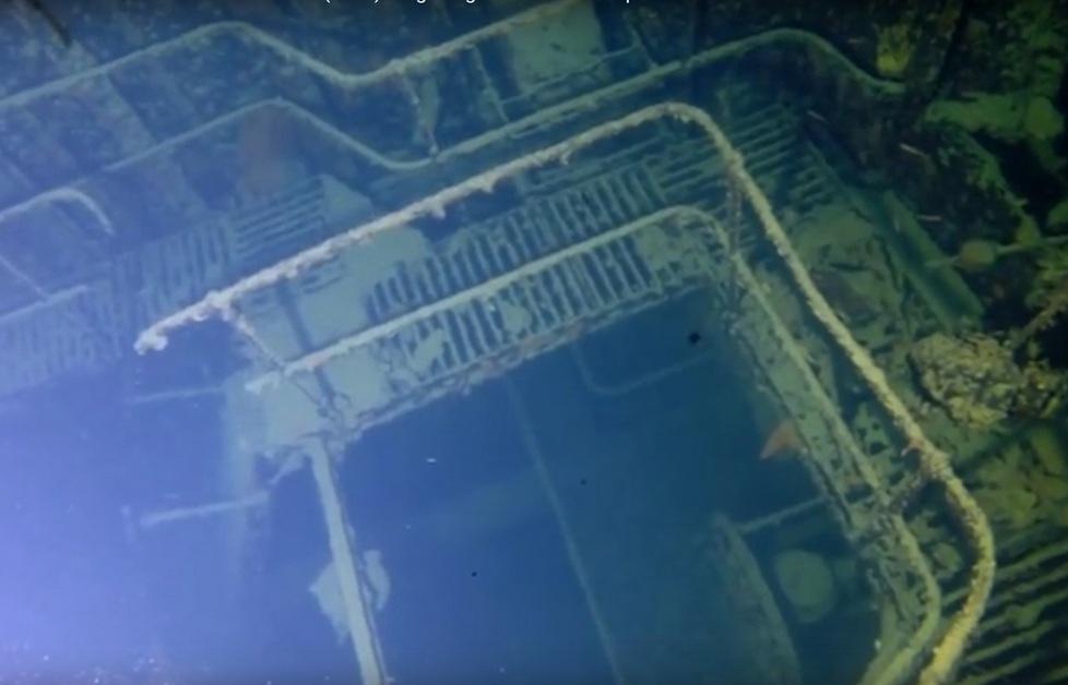 La sala macchine vista dall'osteriggio