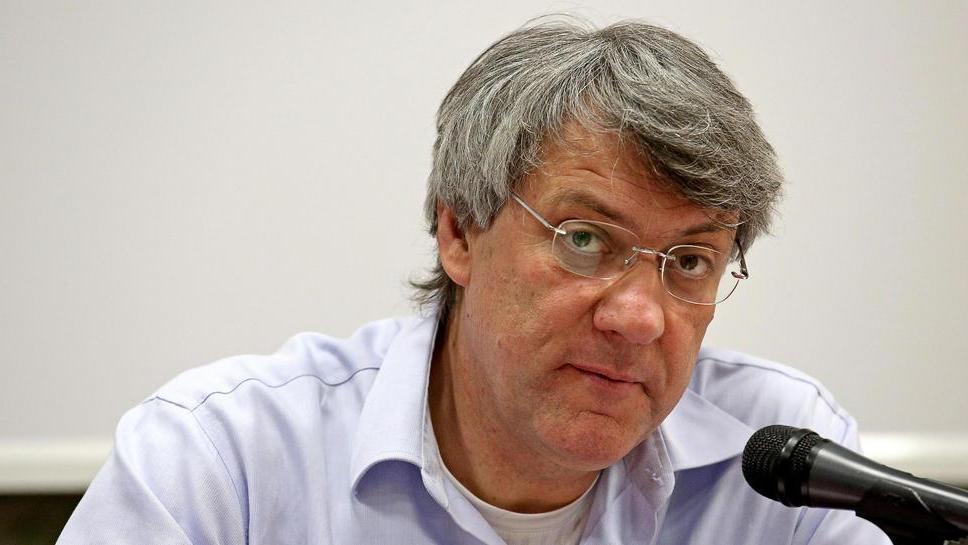 Il leader Fiom Landini in visita a Hitachi