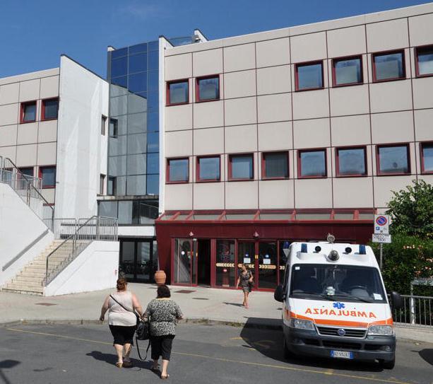 L'ingresso dell'ospedale di Cecina