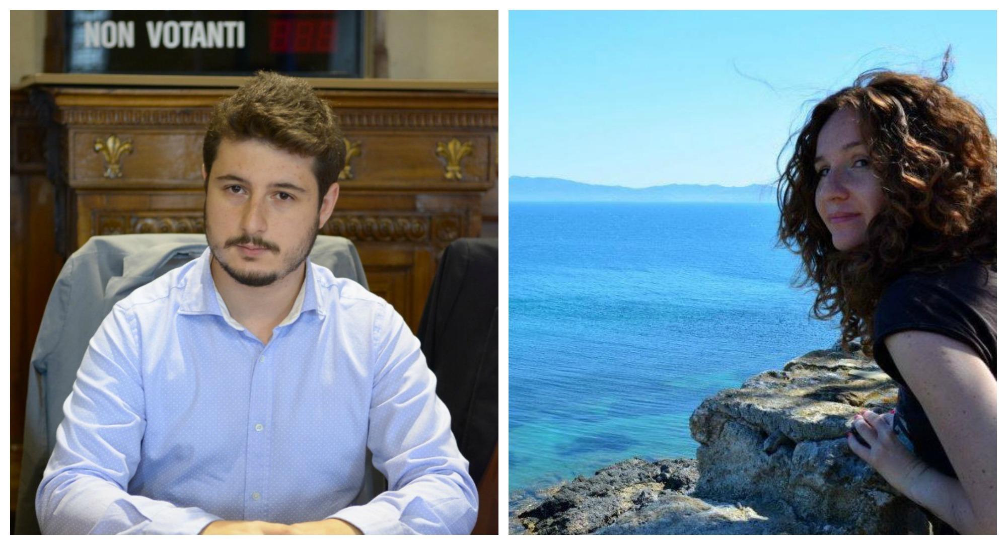 I consiglieri comunali Lorenzo Rocchi (Pd) e Silvia La Vita (M5S)