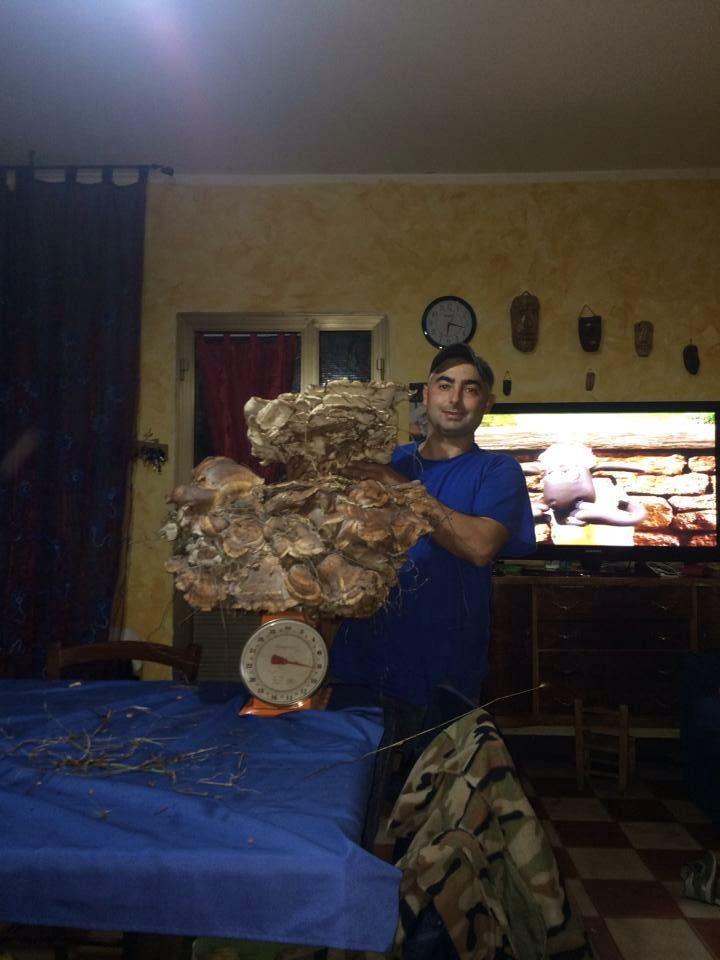 Giovanni Frongia con l'antunna da 16 chili