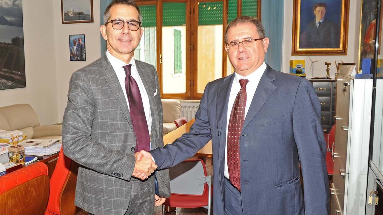 Fausto Azzi con il sindaco Massimo Giuliani
