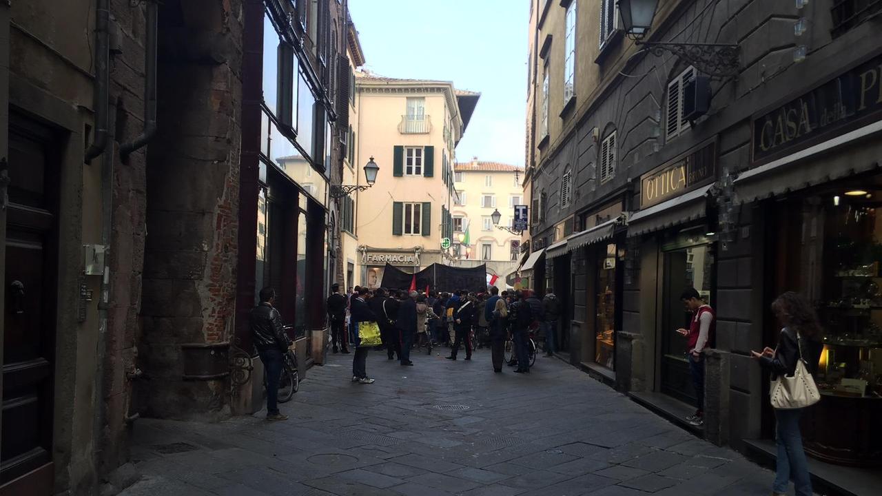 La manifestazione degli studenti