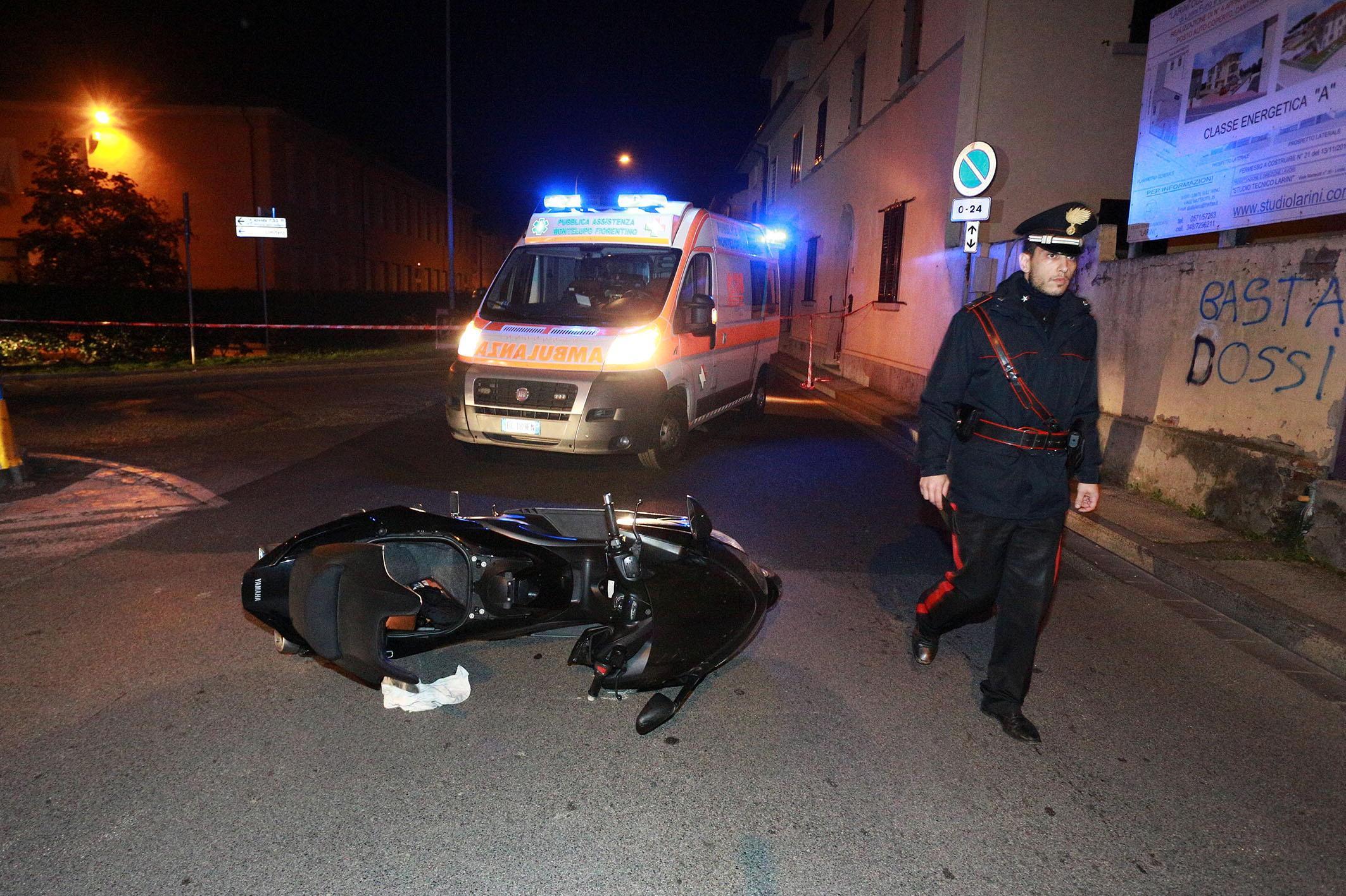 La moto della vittima