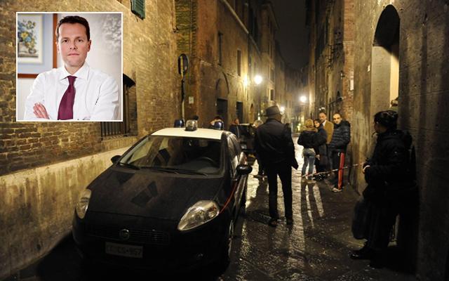 David Rossi e il luogo della tragedia