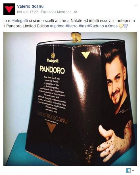 Il pandoro di Valerio Scanu fa litigare il fratello con la Lucarelli