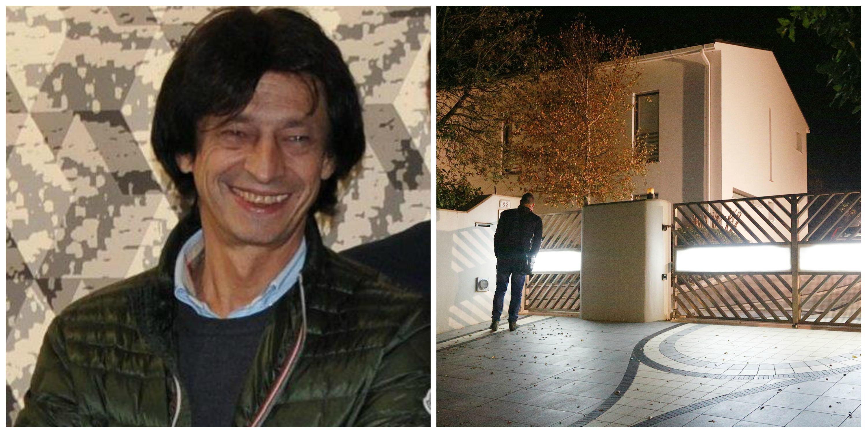 A sinistra l'imprenditore e a destra la sua villa 