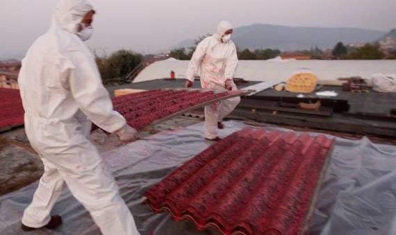 Smaltimento di amianto scorretto, decreto penale per tre