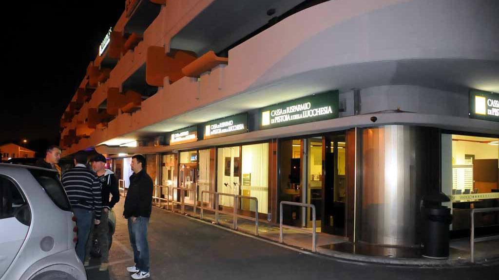 La banca dove è avvenuta la rapina