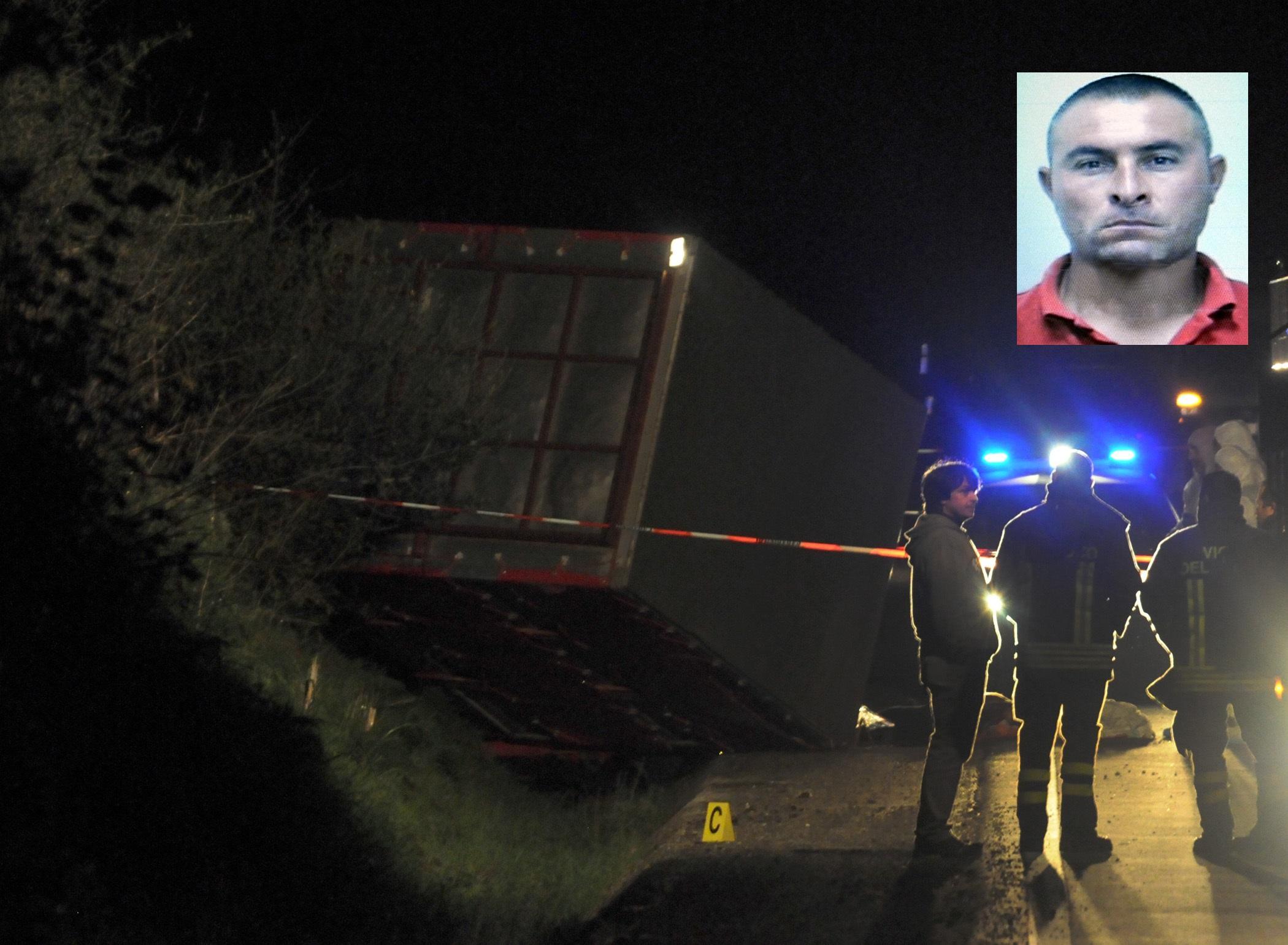 La scena dell'omicidio di Giampietro Argiolas (nel riquadro)