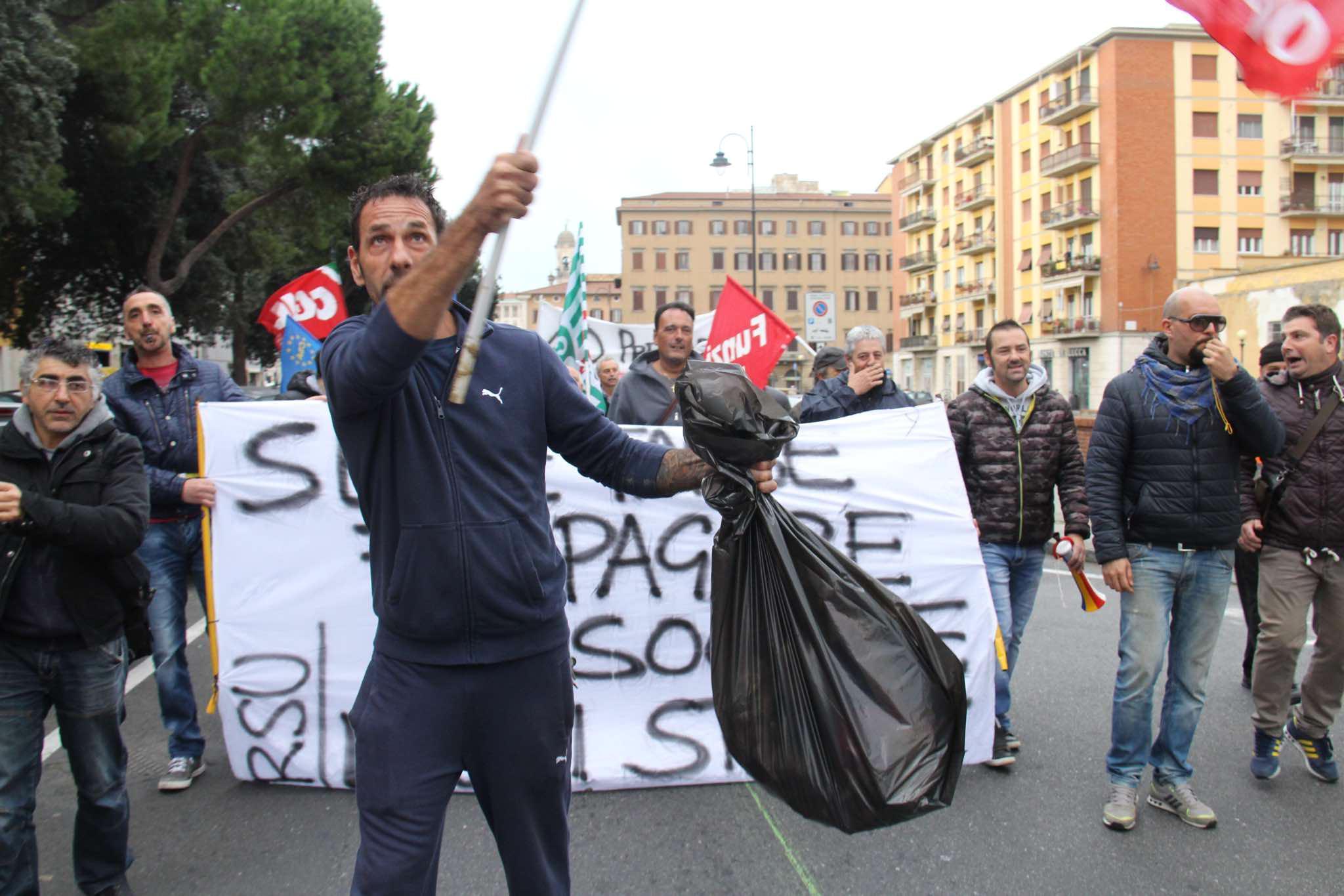 La manifestazione di protesta