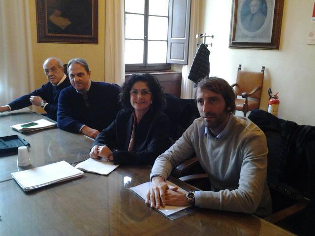 I rappresentanti delle opposizioni durante la conferenza stampa