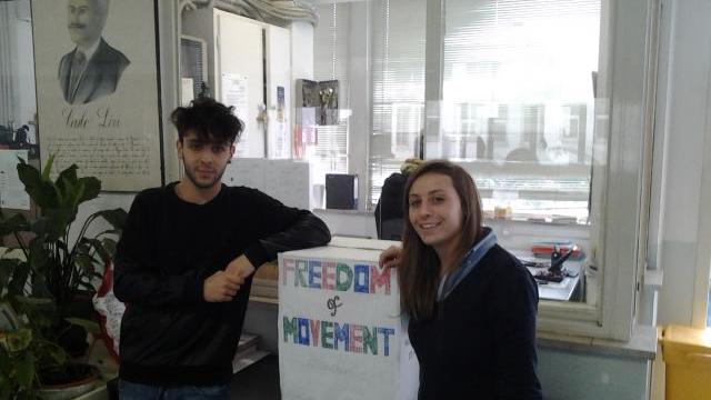 Leonardo Barni e Diamante Cascone rappresentanti istituto del liceo Livi