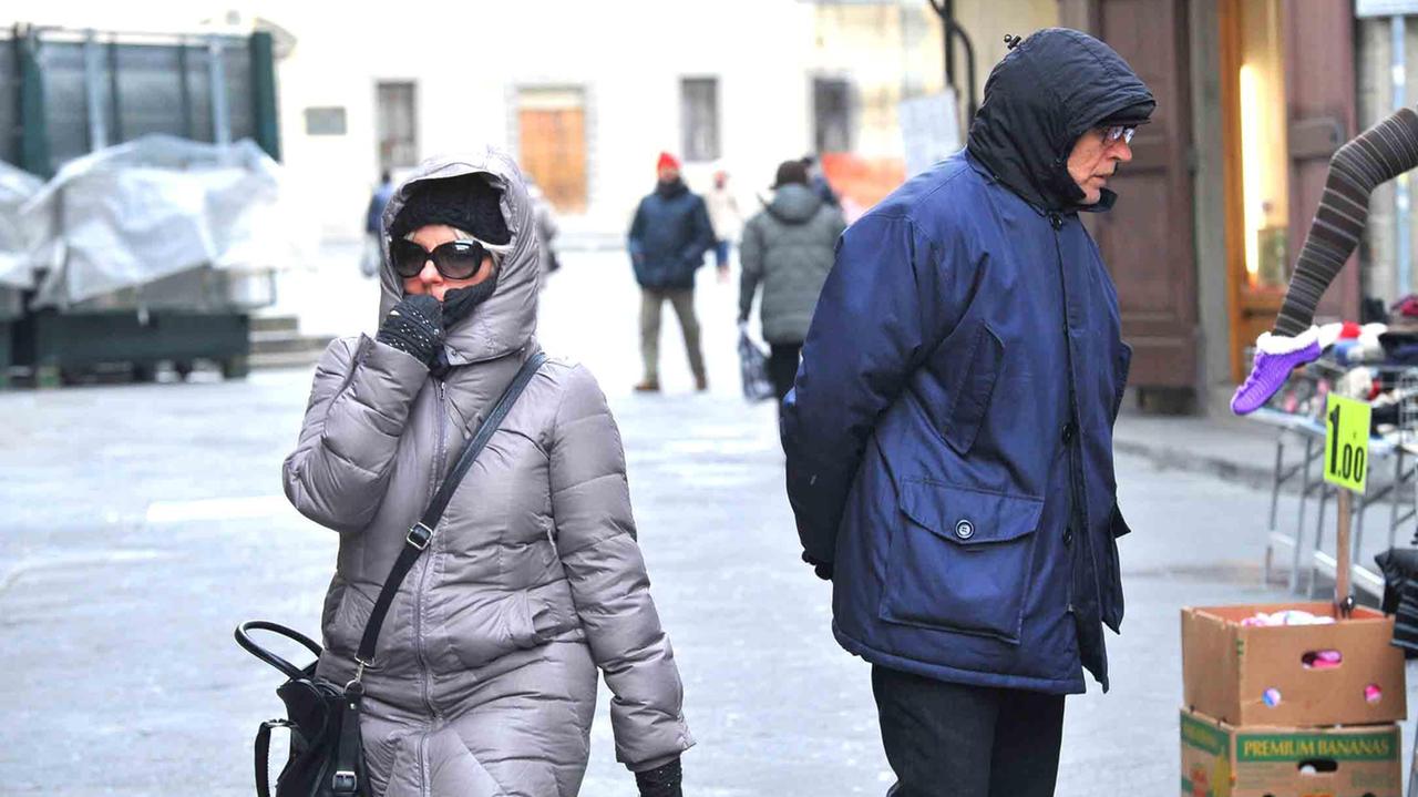 Freddo e vento, allerta meteo arancione per Pistoia