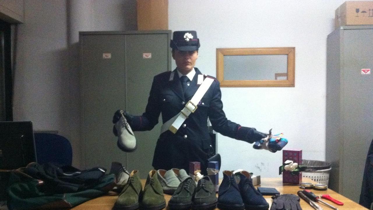 La refurtiva recuperata dai carabinieri