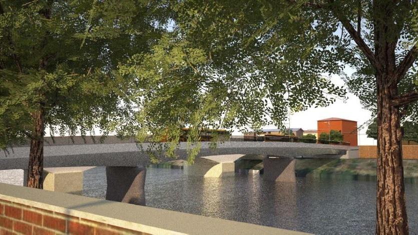 La simulazione della filovia sul ponte della Vittoria