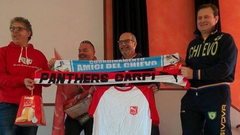 Panthers e tifosi del Chievo a pranzo