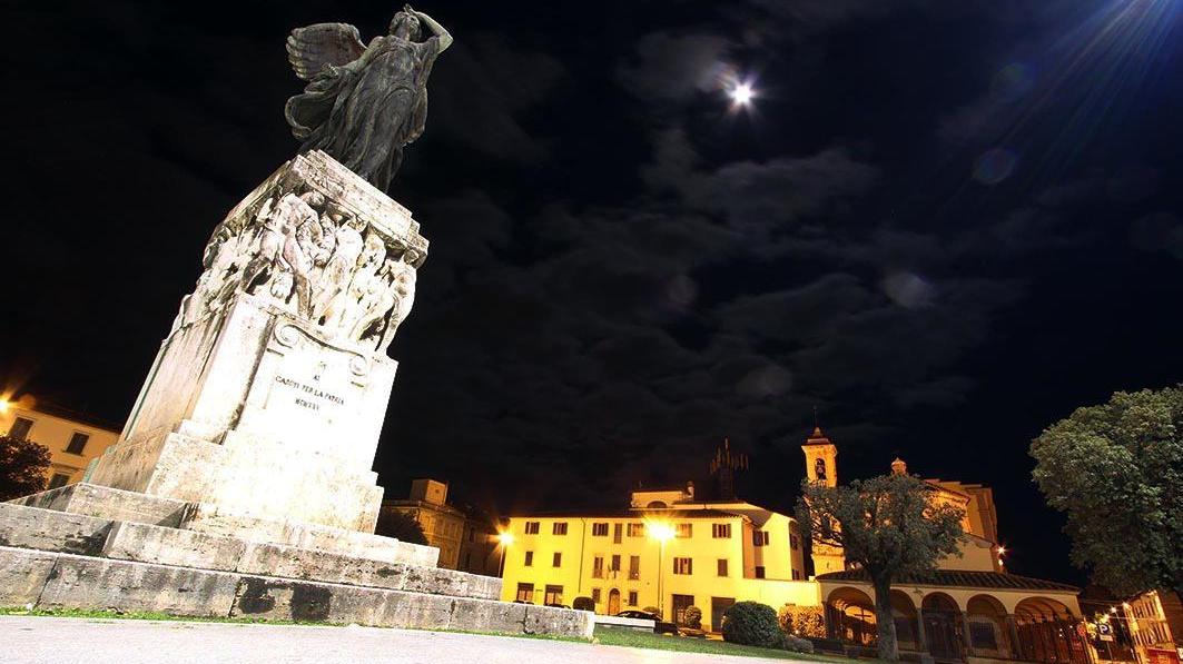 Una veduta di piazza della Vittoria a Empoli