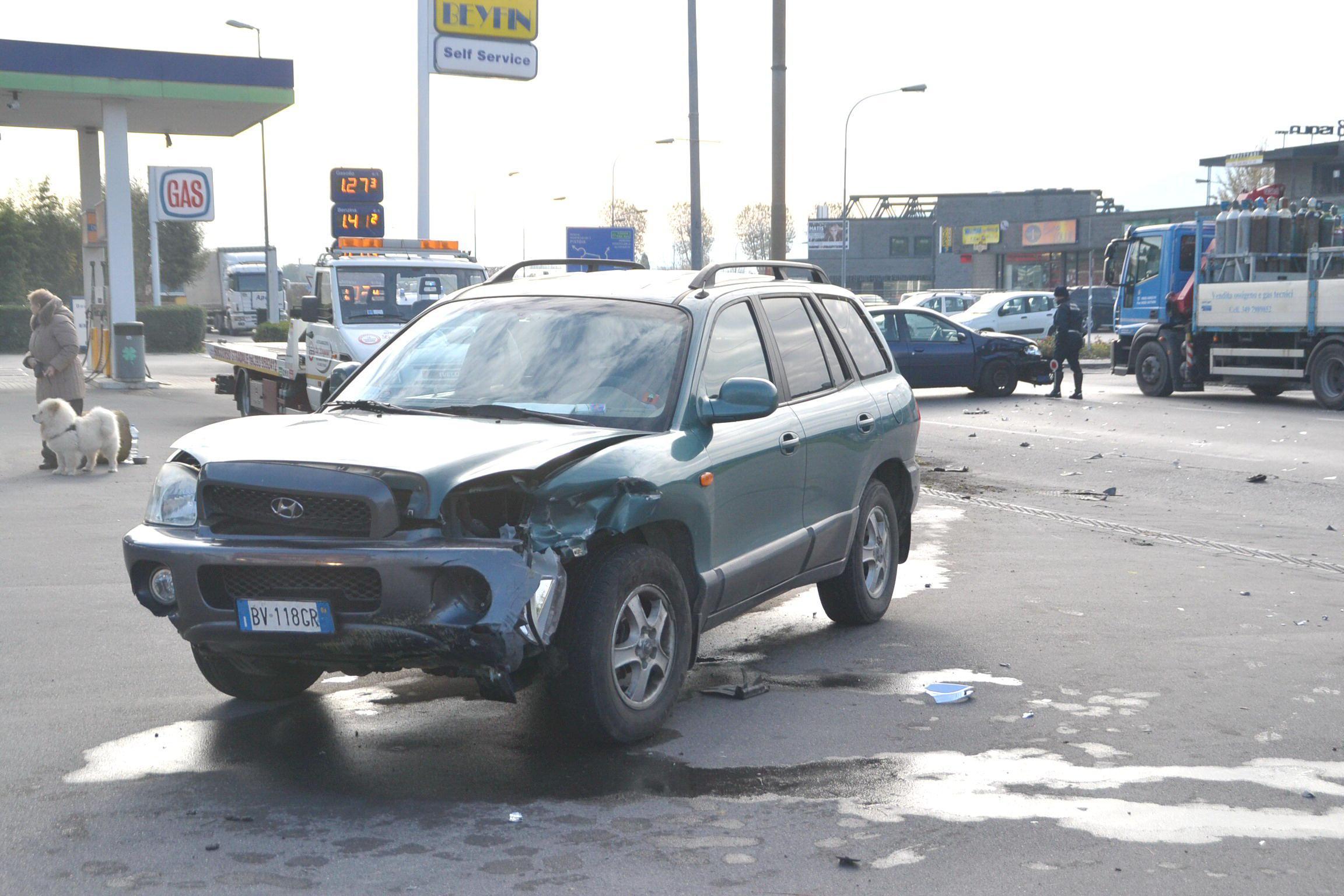 Una delle auto coinvolte