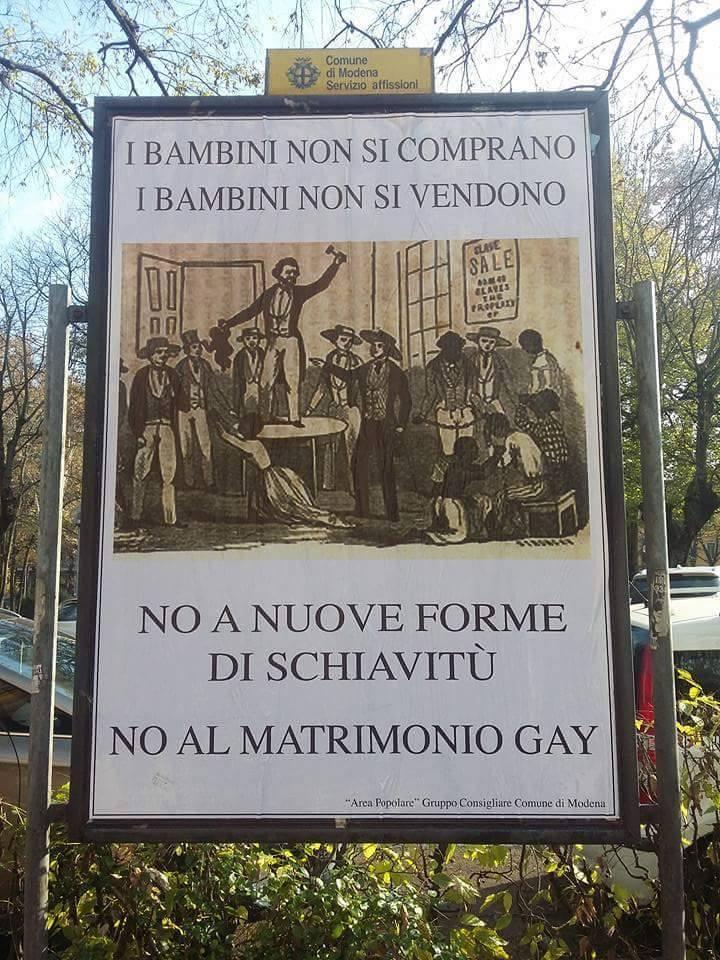 "Adozioni di bimbi da parte di gay? Forma di schiavitù". A Modena esplode la polemica 