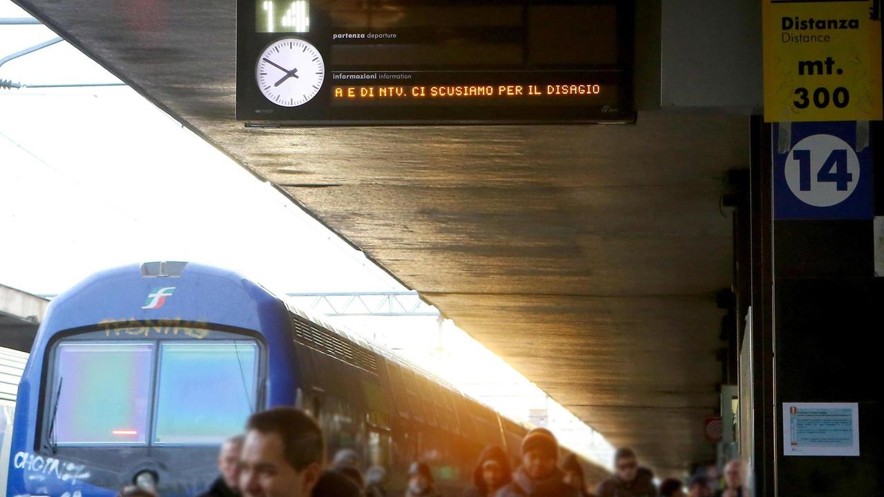 Sciopero dei treni: metà dei regionali soppressi o in forte ritardo