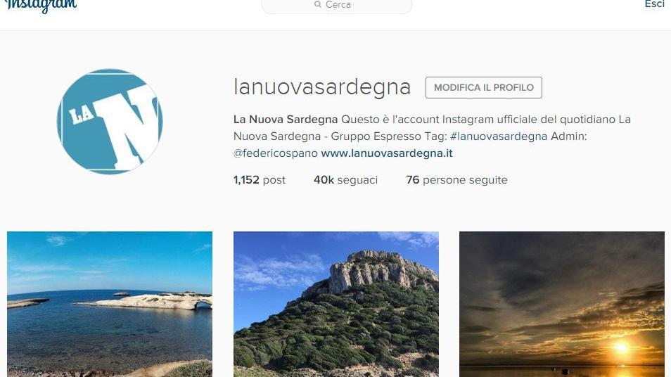 Instagram, i 40mila amici della Nuova Sardegna