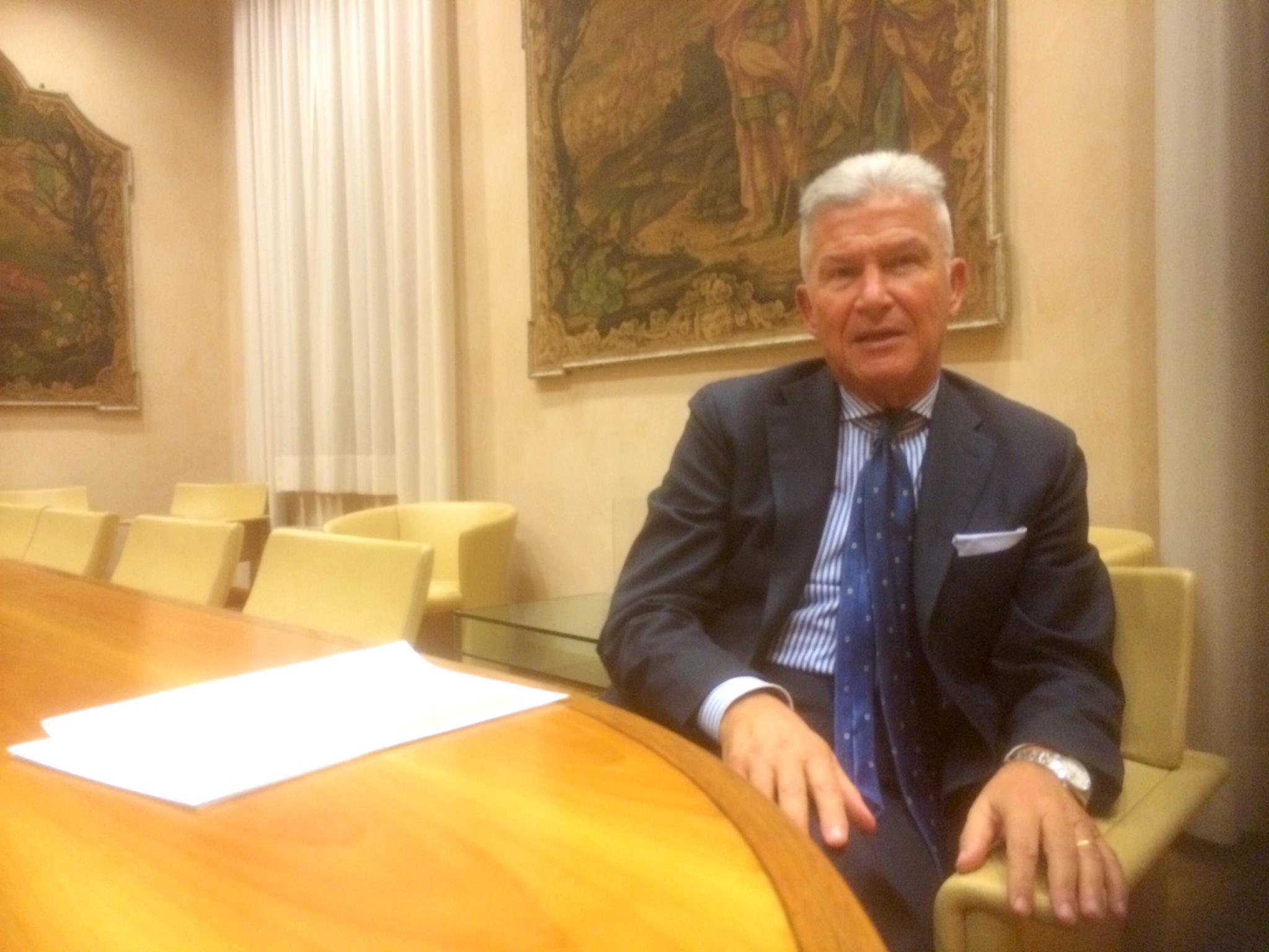 Giovanni Capitanio, ad della Nuova Carife, nella sede di Corso Giovecca