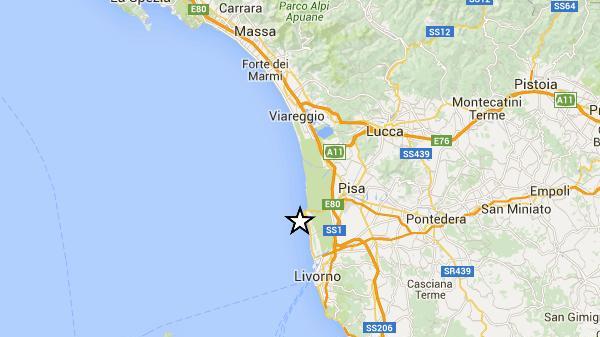 Scossa di terremoto lungo la costa della Toscana settentrionale