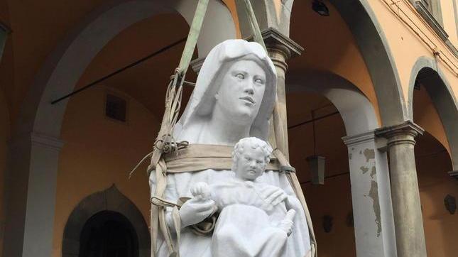 Una Madonna con bambino nel Palazzo Pretorio