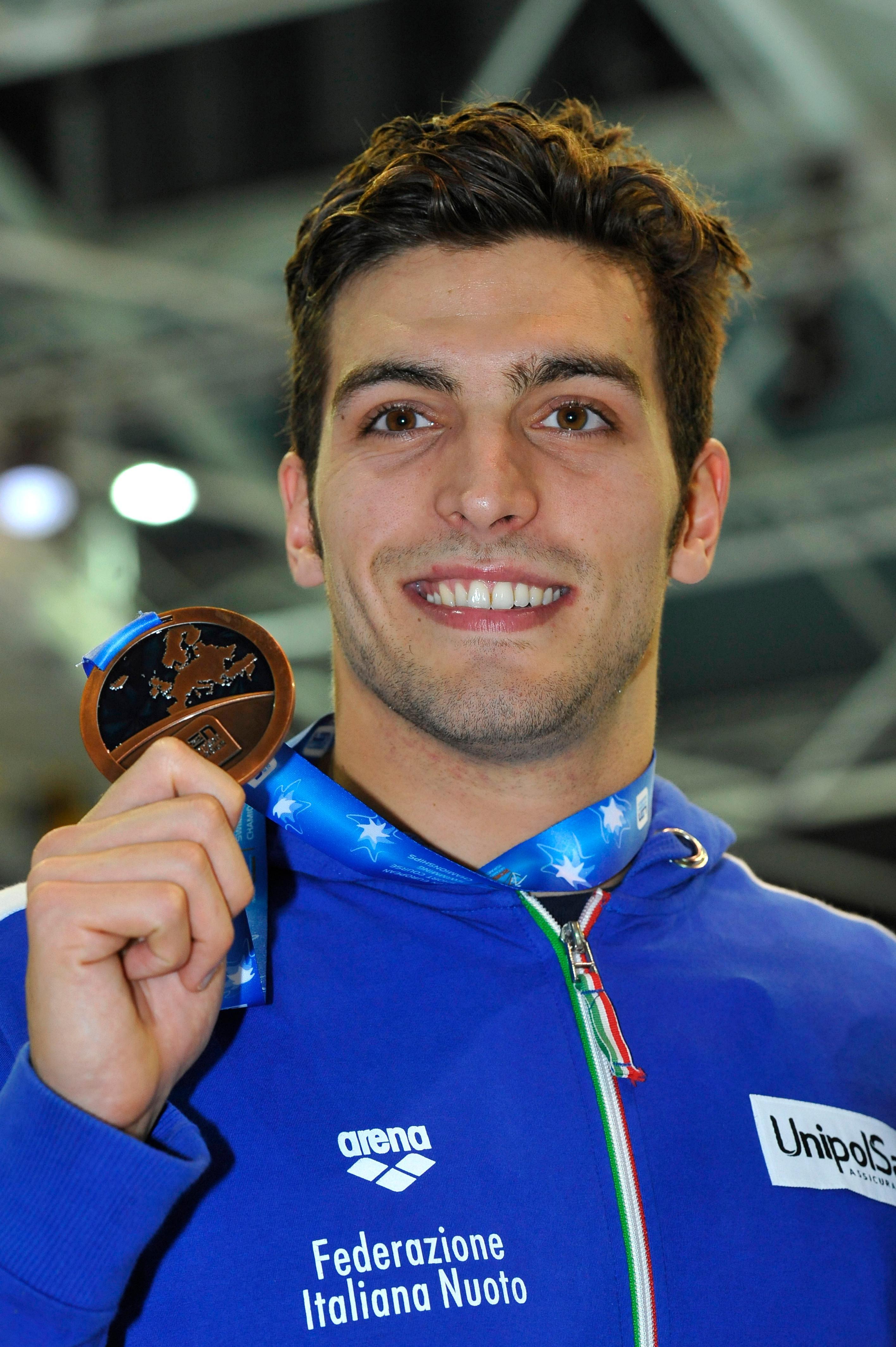 Gabriele Detti sul podio 