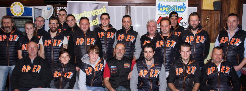 Cena sociale con Mantovani per festeggiare i piloti Apex