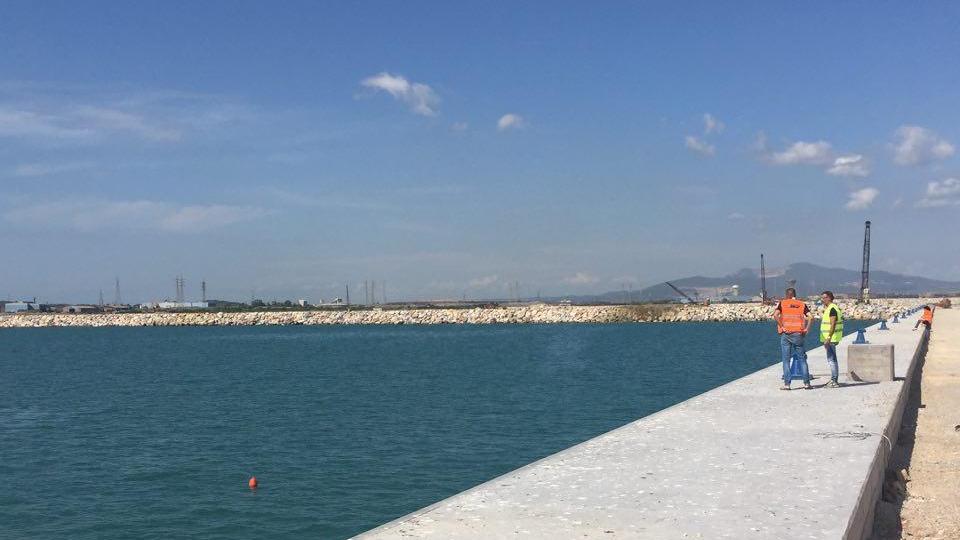 Uno scorcio del nuovo piazzale operativo a nord del porto di Piombino
