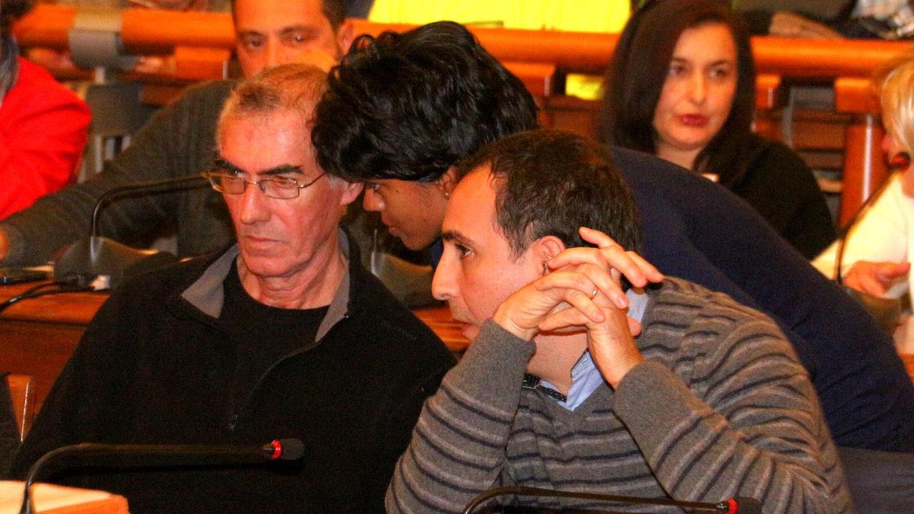 I consiglieri Grillotti, Pecoretti e Mazzacca (Marzi Pentafoto)