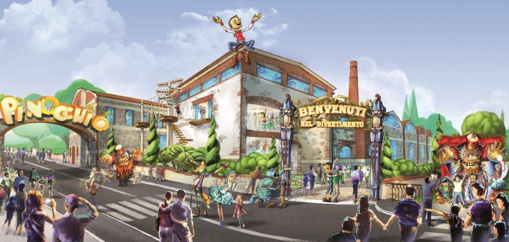 Un rendering del futuro parco indoor