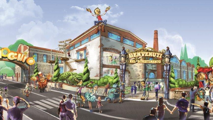 Un rendering del futuro parco indoor