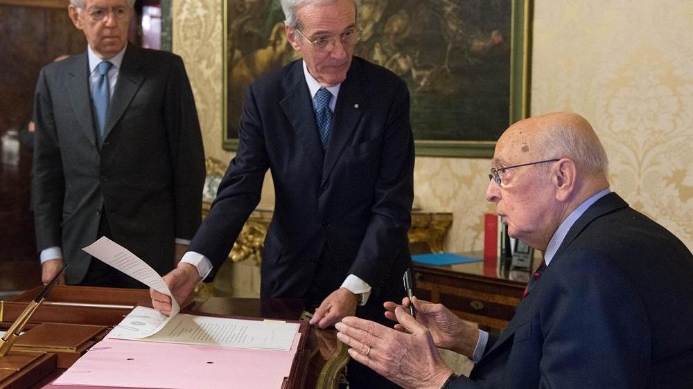 Salvatore Sechi con l'ex presidente Napolitano