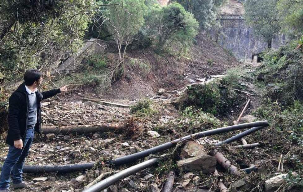 Nuovi crolli a Montevecchio, frana fa tracimare la diga