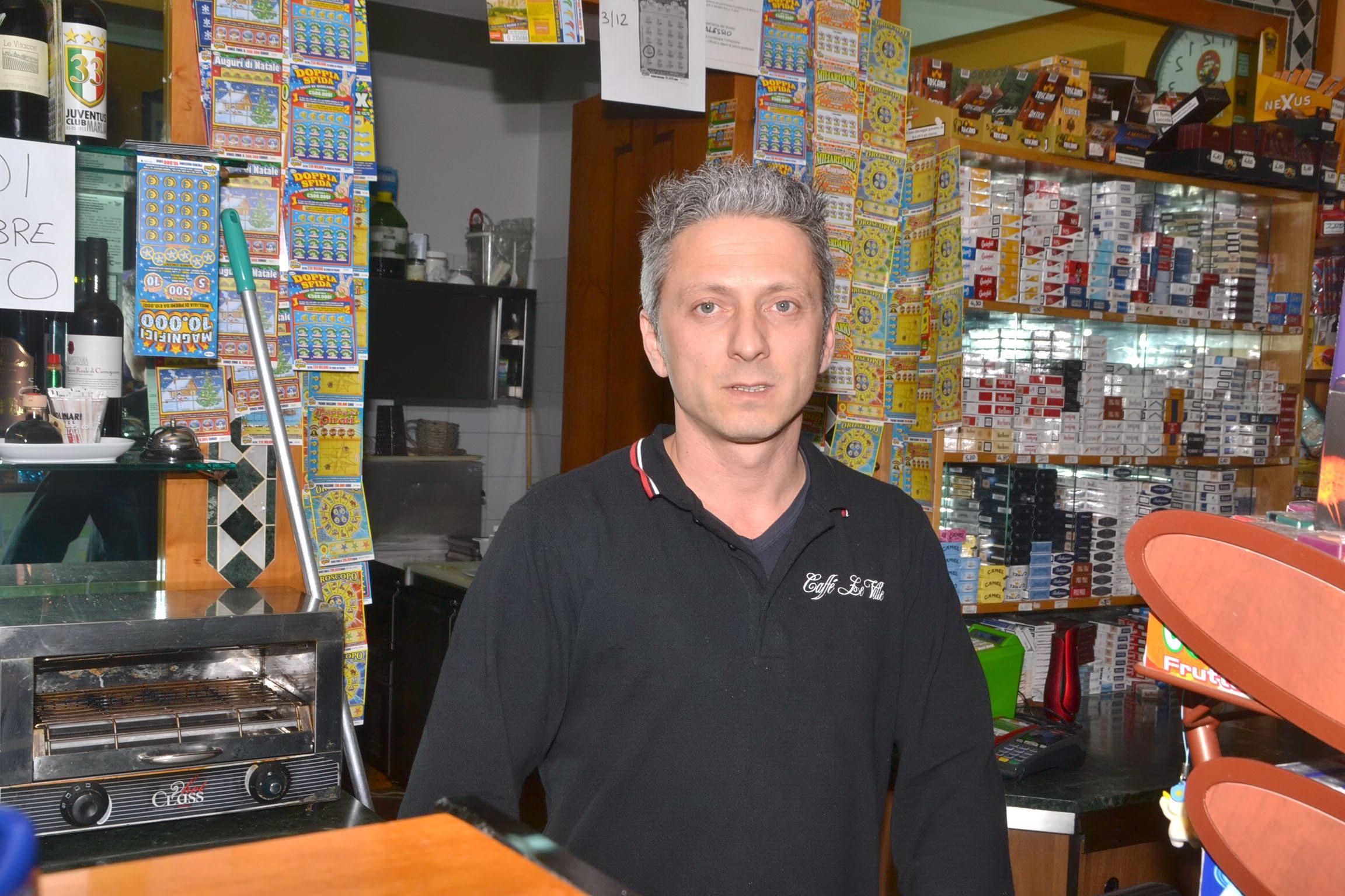 Alessio Biagi, titolare del Caffè Le Ville