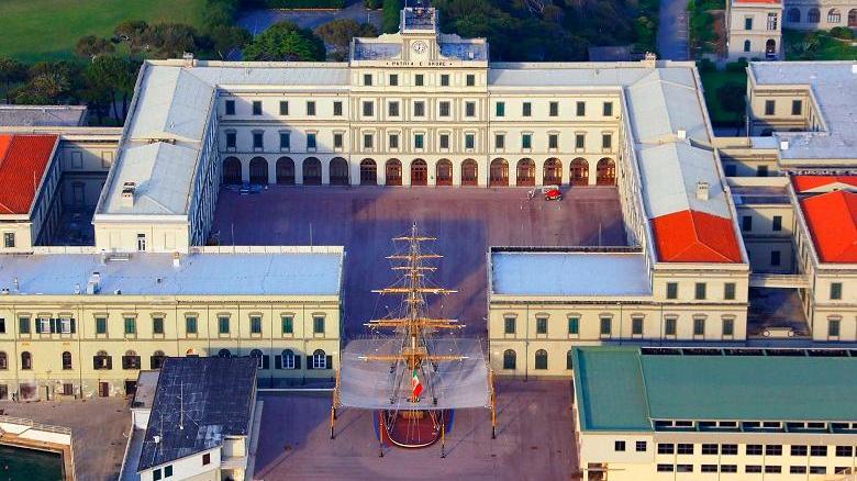 L'Accademia navale in una foto dall'alto (Muzzi)