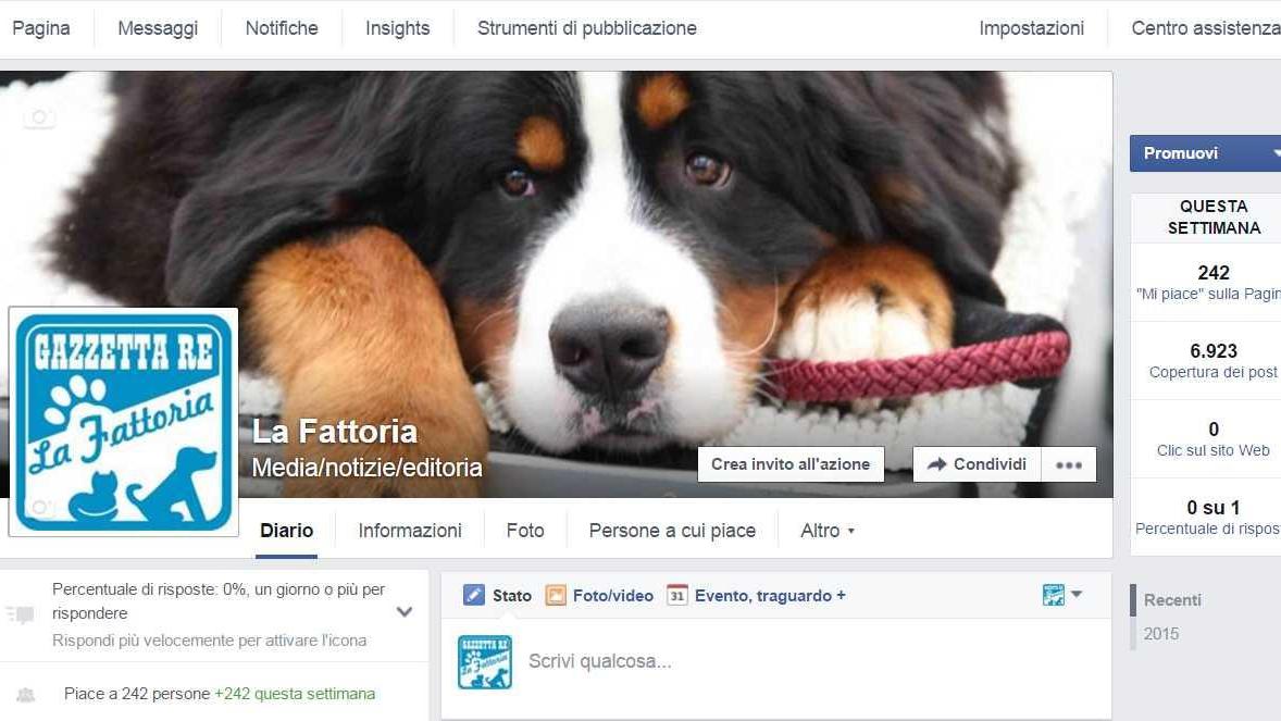 "La Fattoria" diventa anche pagina Facebook