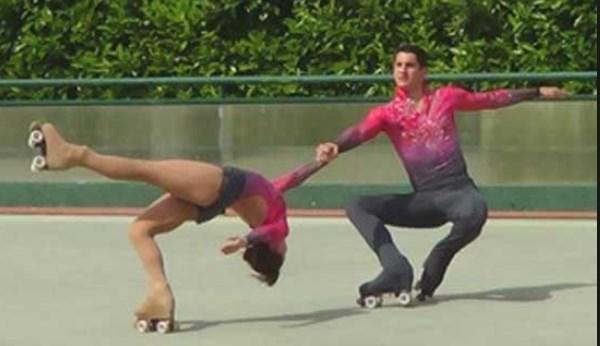 Rebecca Tarlazzi e Luca Lucaroni, campioni del mondo di pattinaggio artistico e stelle al palaPanini per l'International Roller Cup 2015