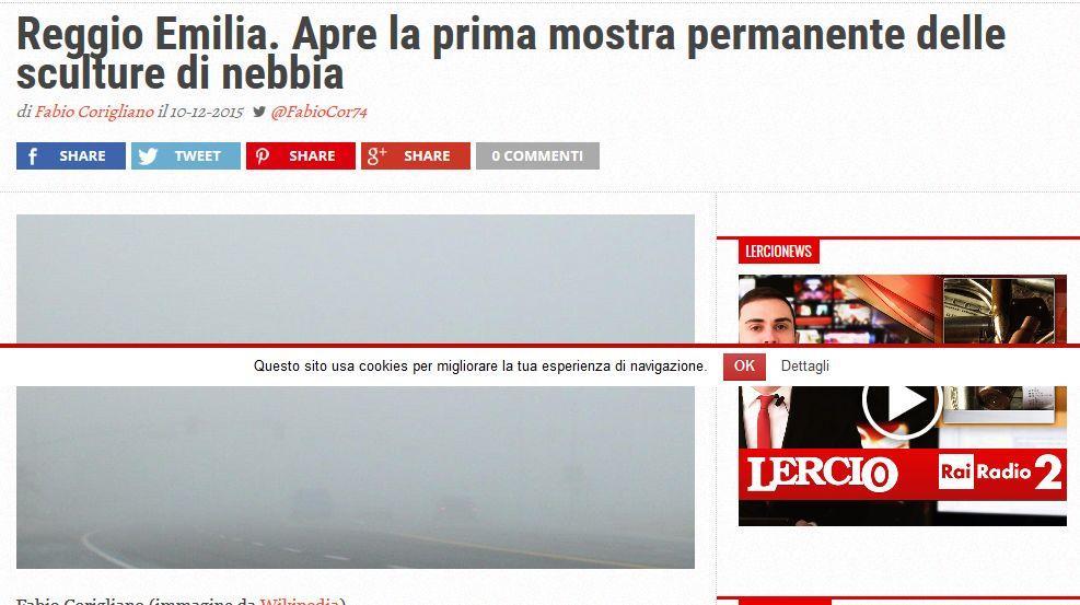 La nebbia a Reggio Emilia? E' roba da Lercio.it 